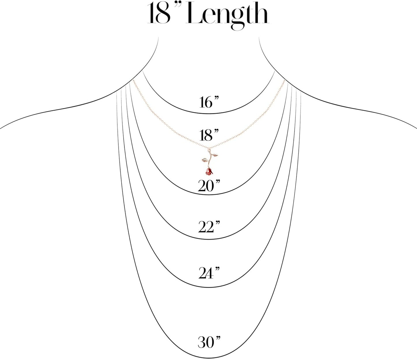 Necklaces for Women, Gold Necklace for Women Rose Necklace with Pendant, Aesthetic Necklace, Preppy Jewelry, Trendy Jewelry, Cute Necklaces for Teens and All Women Necklace