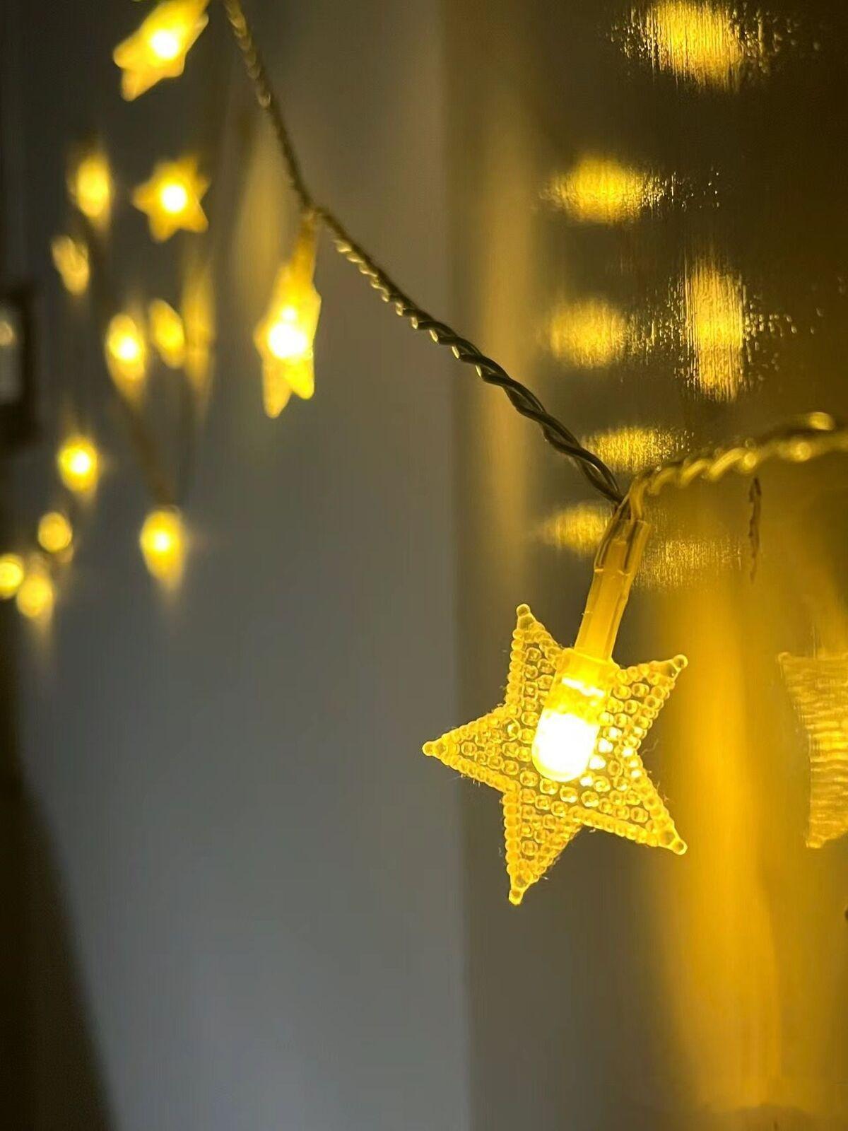 Christmas Star String Lights Atmosphere Lights, Light Up The Dream Festival, Create A Beautiful Atmosphere, Illuminate The Romantic Festival, Create A Magical Scene