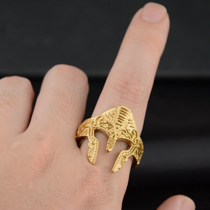Warrior Mask Ring - Fashion Personality Accessory