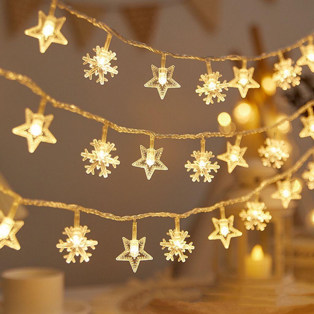Christmas Star String Lights Atmosphere Lights, Light Up The Dream Festival, Create A Beautiful Atmosphere, Illuminate The Romantic Festival, Create A Magical Scene