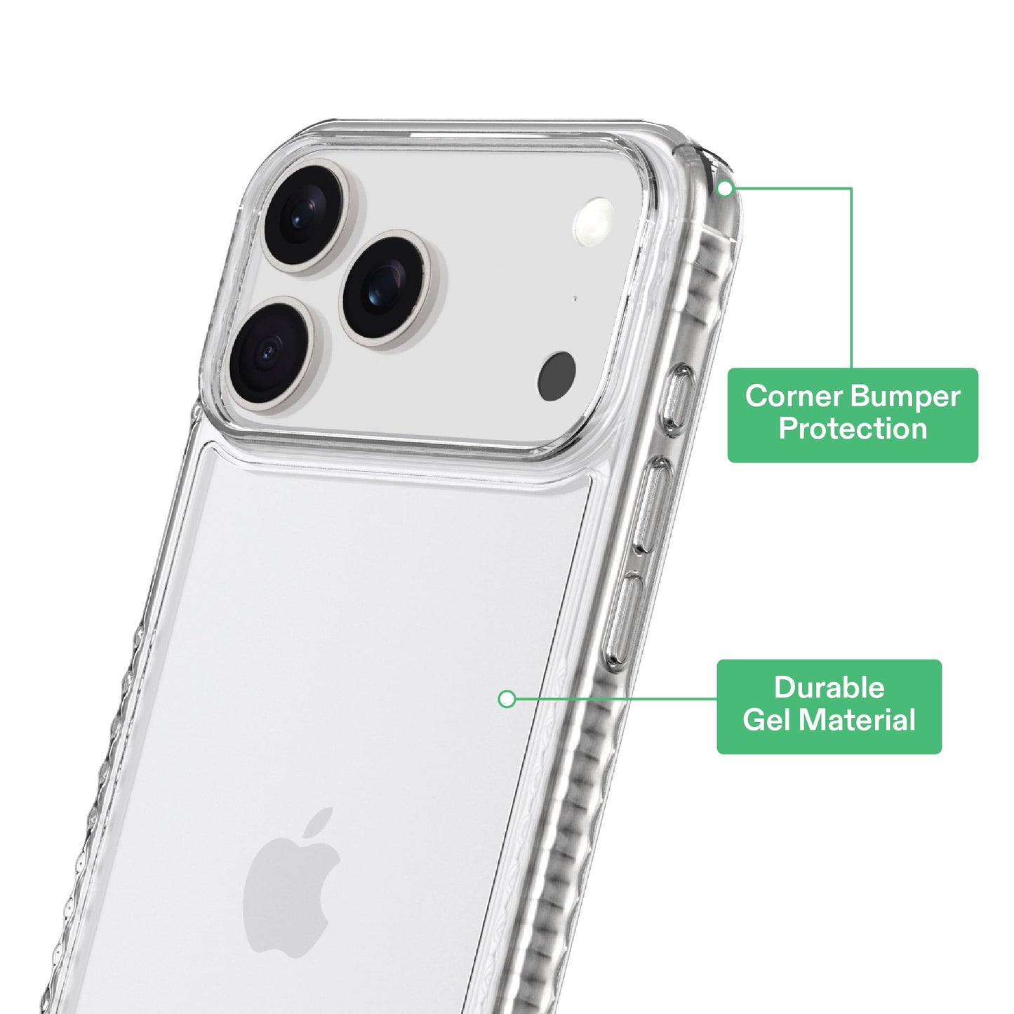 Protective Gel Phone Case for Iphone 17 Pro Max - Clear