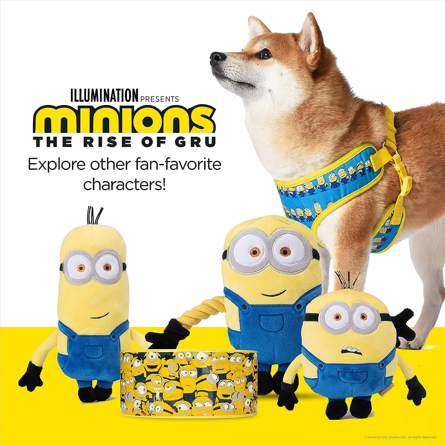 Dog Harness, Medium, Yellow, More than a Minion | Comfortable Mesh No-Pull Dog Harness| Gifts for  Fans and Their Pets | Officially Licensed Pet Product from Universal Studios