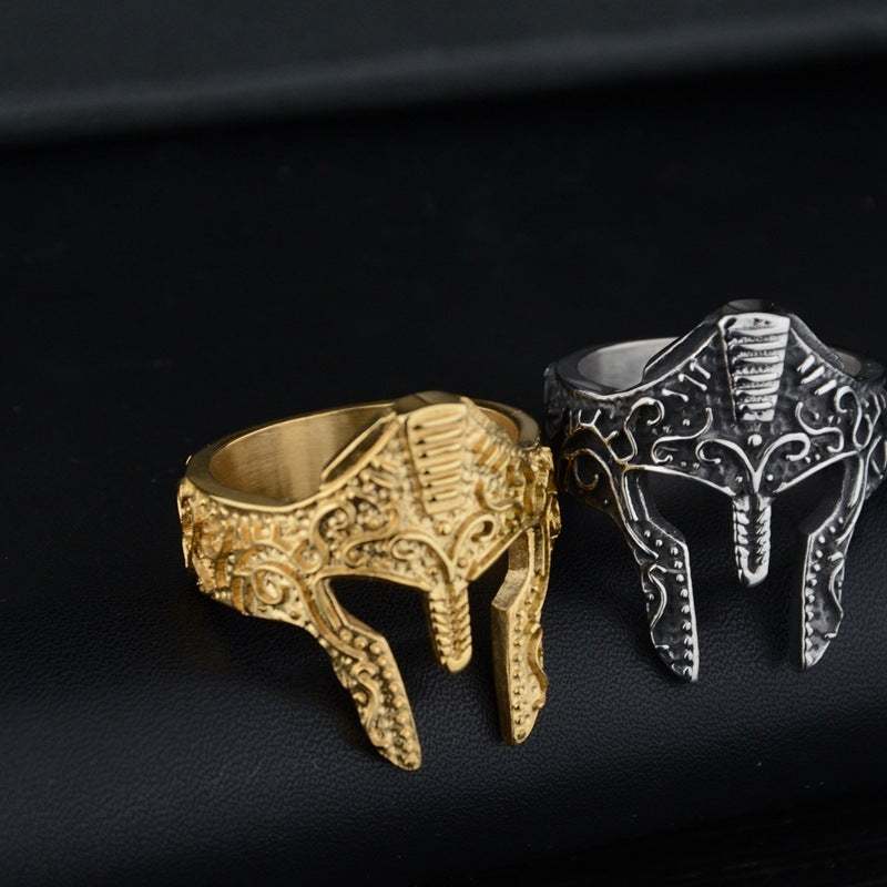 Warrior Mask Ring - Fashion Personality Accessory