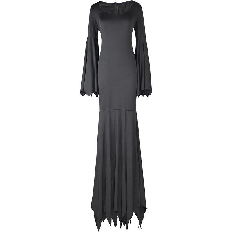 Black Halloween Costume Women Gothic Bat Sleeve Dress Cosplay Costumes Vintage Carnival Party Outfit