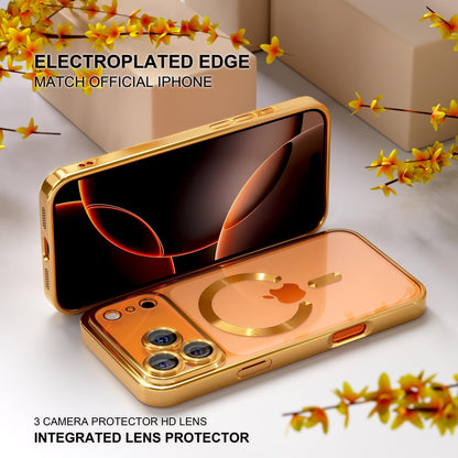For Iphone 17 Pro Max/Air/17 Pro/17 Slim Plating Clear Mag Safe Lens Screen Case