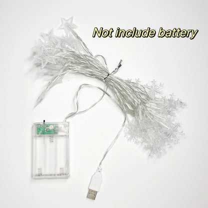 Christmas Star String Lights Atmosphere Lights, Light Up The Dream Festival, Create A Beautiful Atmosphere, Illuminate The Romantic Festival, Create A Magical Scene