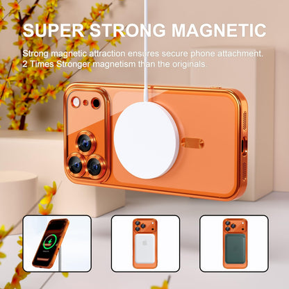 For Iphone 17 Pro Max/Air/17 Pro/17 Slim Plating Clear Mag Safe Lens Screen Case
