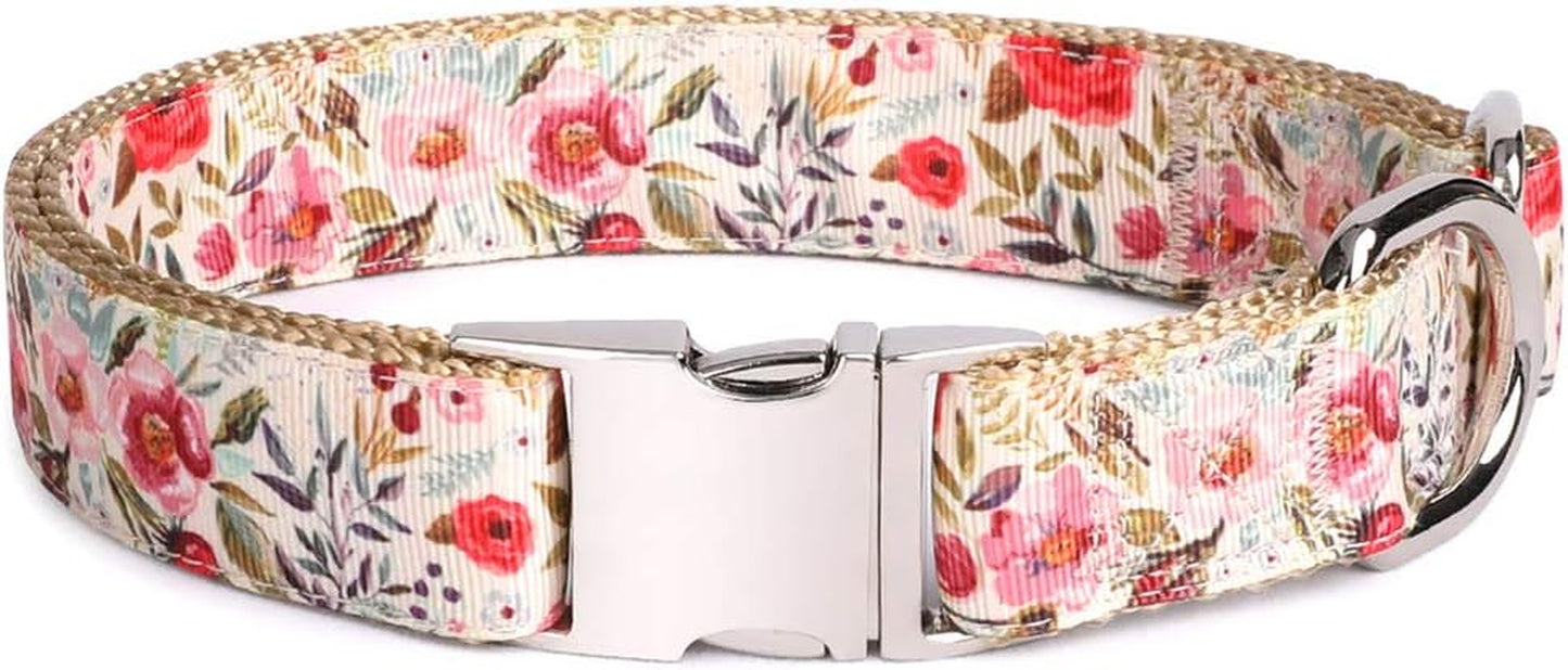 Pet Supplies, (Summer Blooms) Cat Collar, Dog Collar, Cat Leash, Dog Leash, Small Dog Collar, Medium Dog Collar, Large Dog Collar (Pet Collar, M)