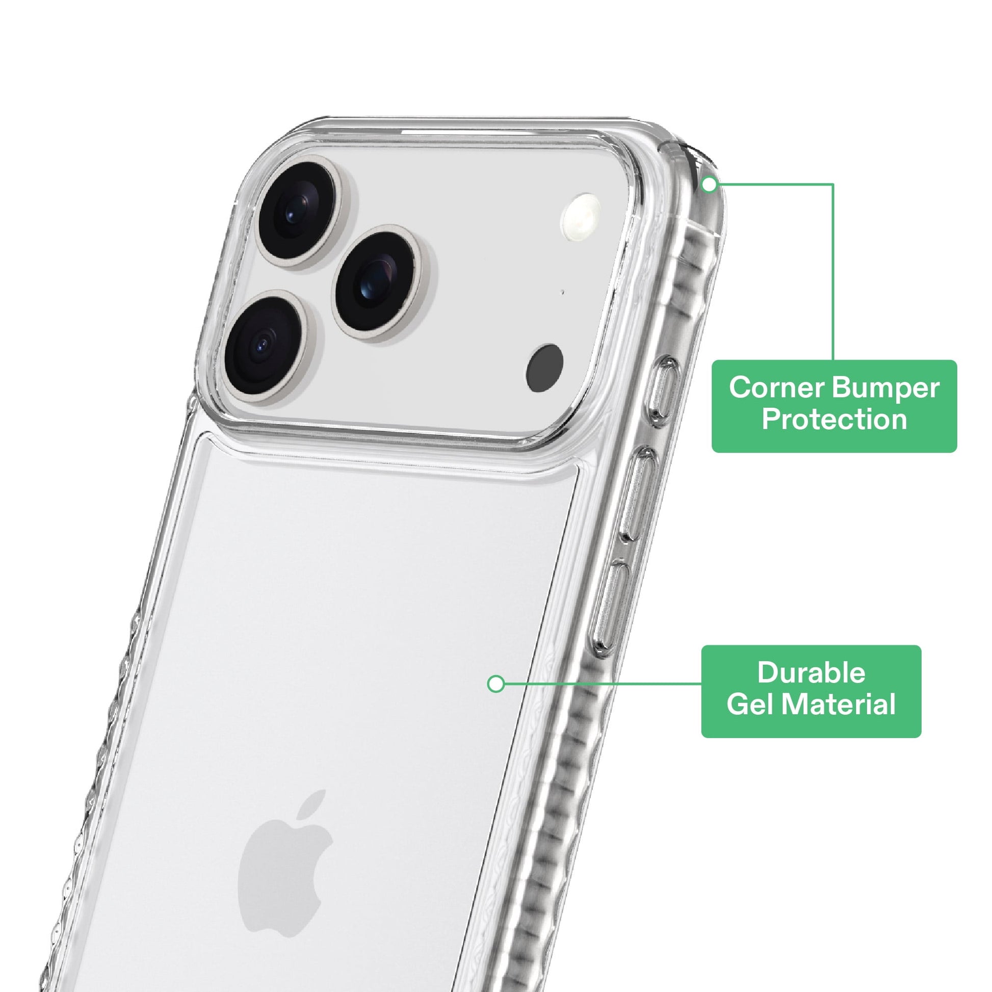 Protective Gel Phone Case for Iphone 17 Pro Max - Clear