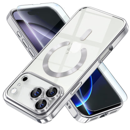 For Iphone 17 Pro Max/Air/17 Pro/17 Slim Plating Clear Mag Safe Lens Screen Case