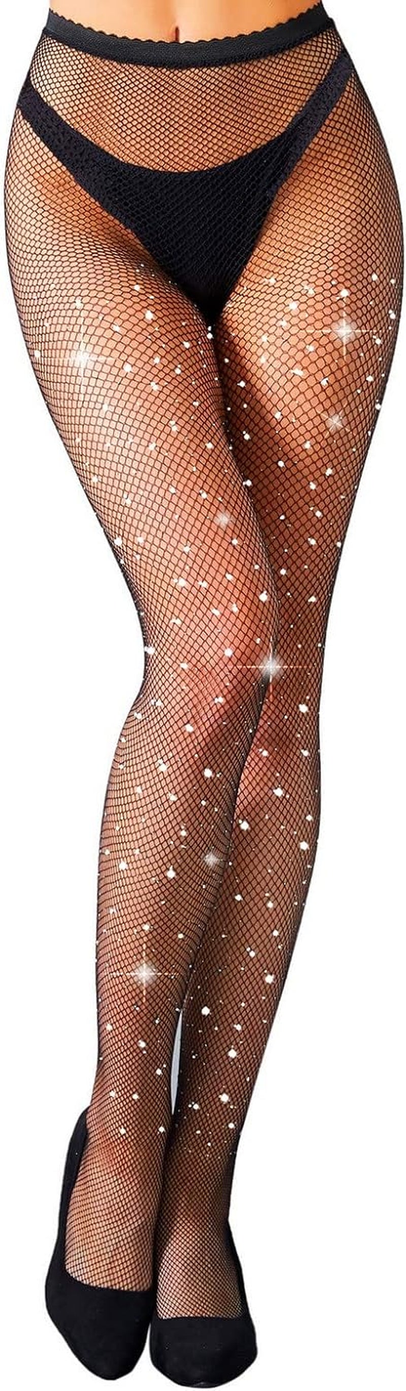 Women'S Fishnets Tights High Waist Stockings Party Thigh High Pantyhose