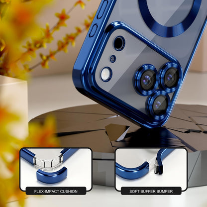For Iphone 17 Pro Max/Air/17 Pro/17 Slim Plating Clear Mag Safe Lens Screen Case