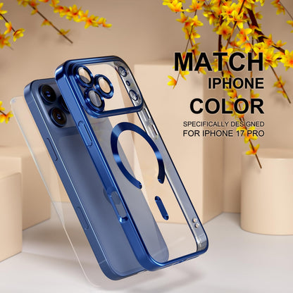 For Iphone 17 Pro Max/Air/17 Pro/17 Slim Plating Clear Mag Safe Lens Screen Case