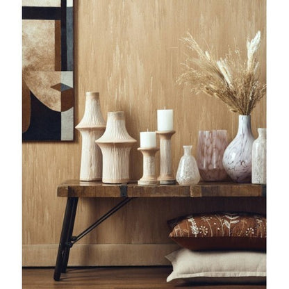 Brown EcoMix Pillar Tall Candle Holder Sustainable Candle Stand For Elegant Lighting