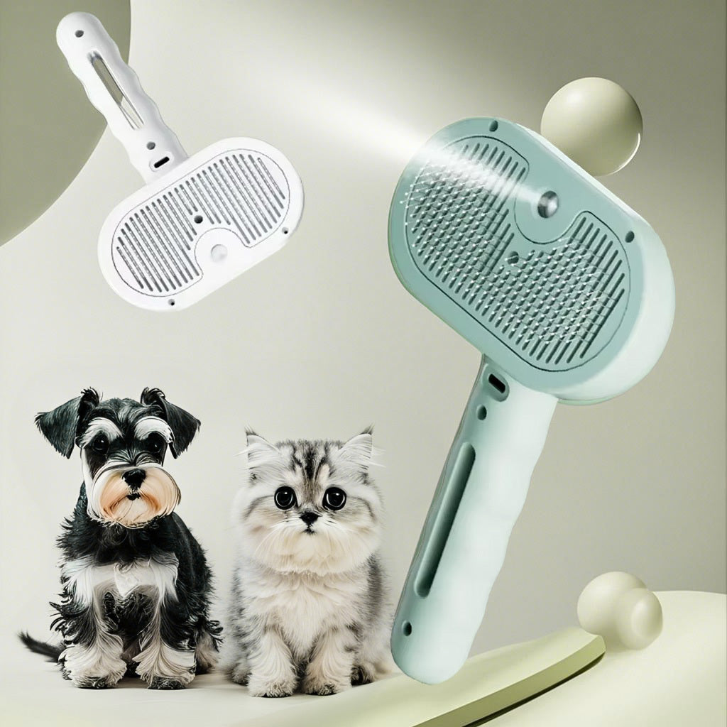 Pet Grooming Spray Brush - Professional Hair Remover with Water Mist for Dogs & Cats