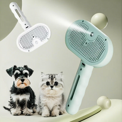 Pet Grooming Spray Brush - Professional Hair Remover with Water Mist for Dogs & Cats
