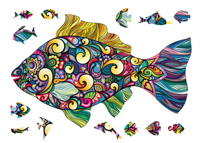 Animal Shaped Wooden Jigsaw Puzzles - Colorful Elephant & Turtle Christmas Gift for Kids Ages 4-6