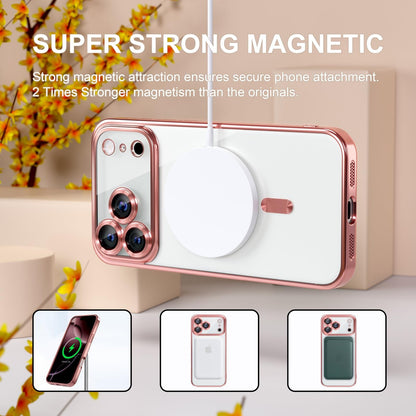 For Iphone 17 Pro Max/Air/17 Pro/17 Slim Plating Clear Mag Safe Lens Screen Case