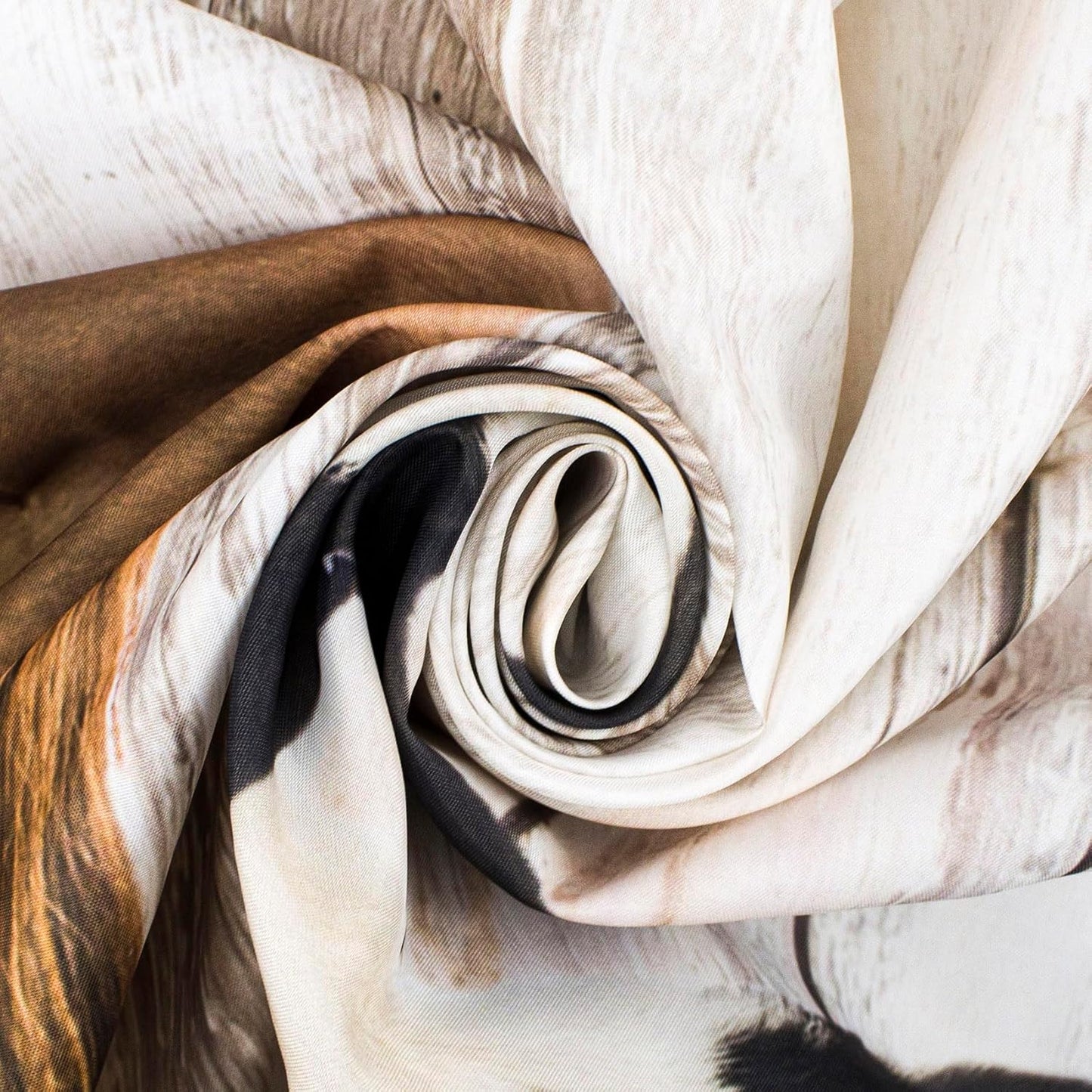 Farm Shower Curtain Decor, Rustic Wooden Wall Farm Little Animals Horse and Cow Shower Curtains 60X72 Inches Polyester Fabric Bathroom Decorations Bath Curtains Hooks Included