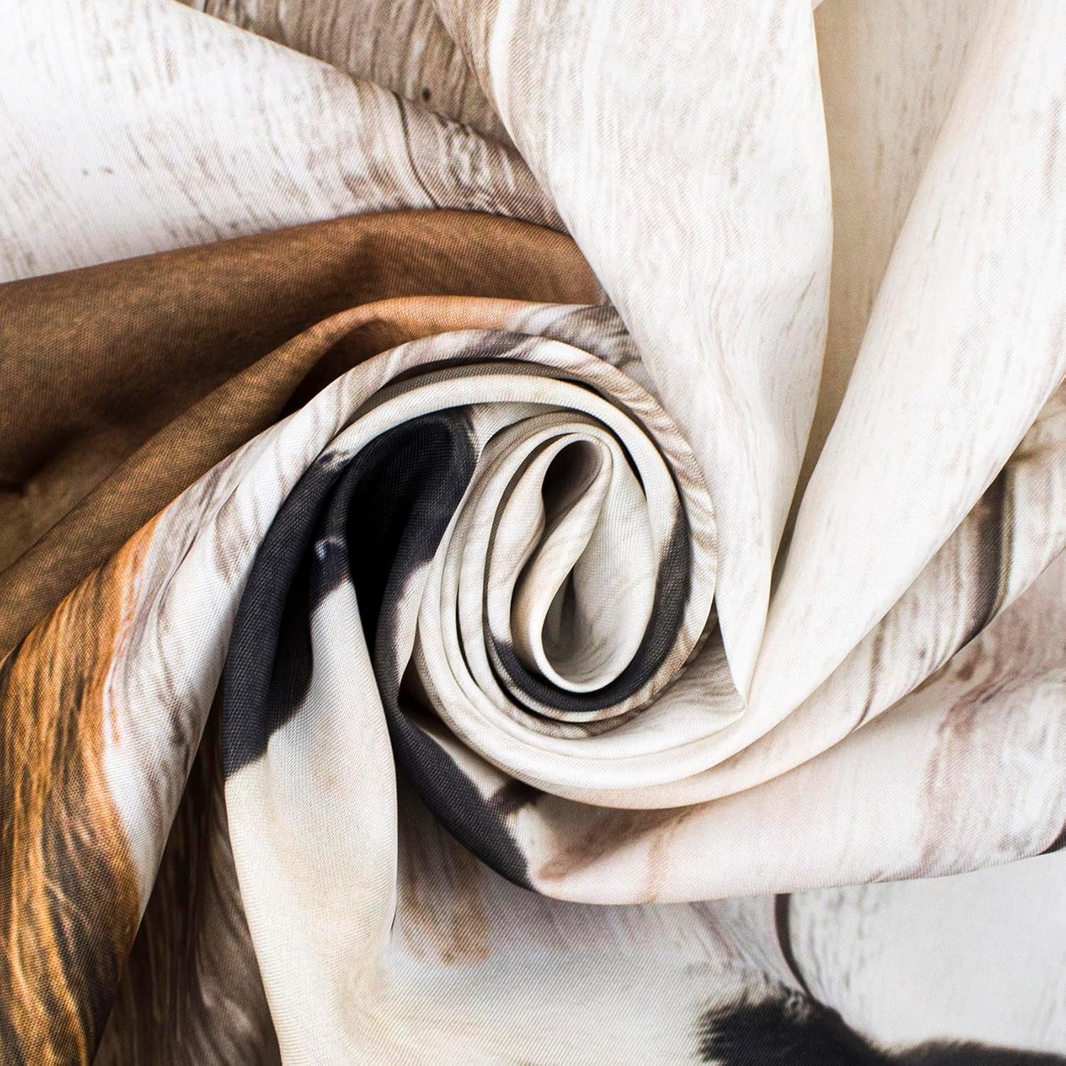 Farm Shower Curtain Decor, Rustic Wooden Wall Farm Little Animals Horse and Cow Shower Curtains 60X72 Inches Polyester Fabric Bathroom Decorations Bath Curtains Hooks Included