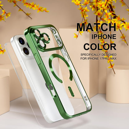 For Iphone 17 Pro Max/Air/17 Pro/17 Slim Plating Clear Mag Safe Lens Screen Case