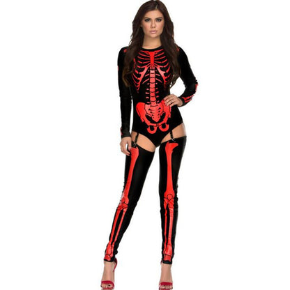 Halloween Skull Zombie Costume - Adult Cosplay Uniform Outfit
