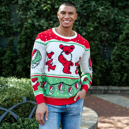 Grateful Dead Bears and Ornaments Christmas Sweater
