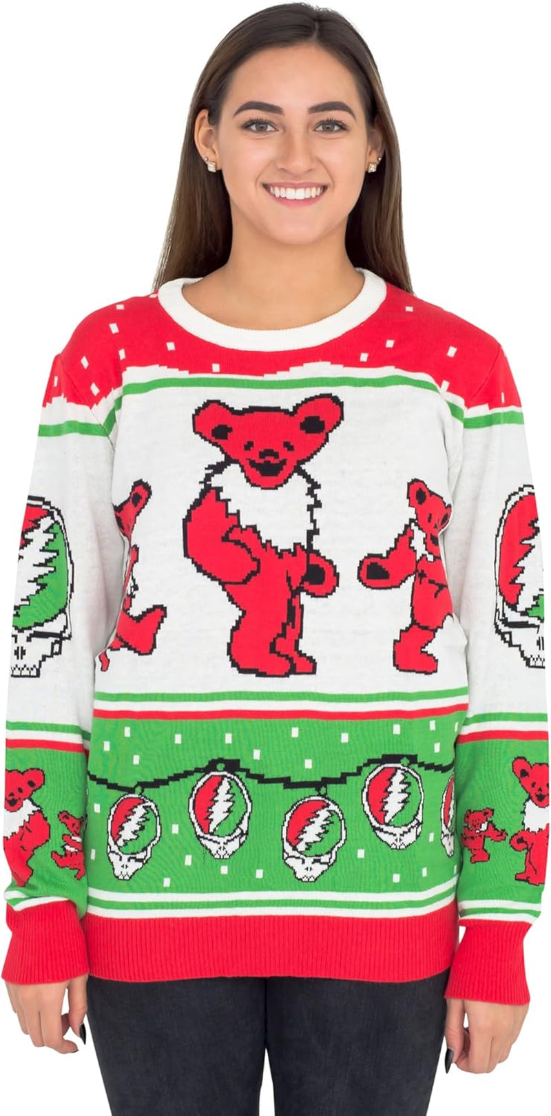 Grateful Dead Bears and Ornaments Christmas Sweater