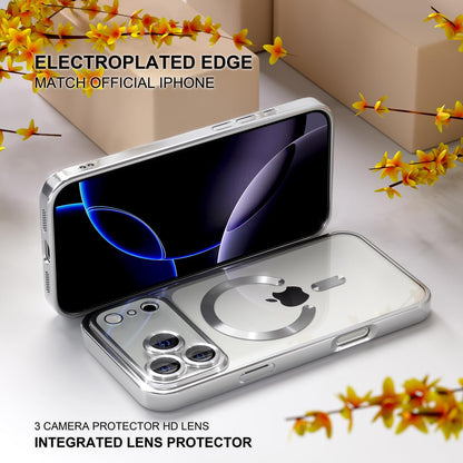 For Iphone 17 Pro Max/Air/17 Pro/17 Slim Plating Clear Mag Safe Lens Screen Case