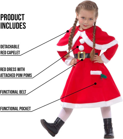 Kids Santa Costume, Santa Costume Girls, Mrs Claus Costumes for Kids, Christmas Costumes for Girls