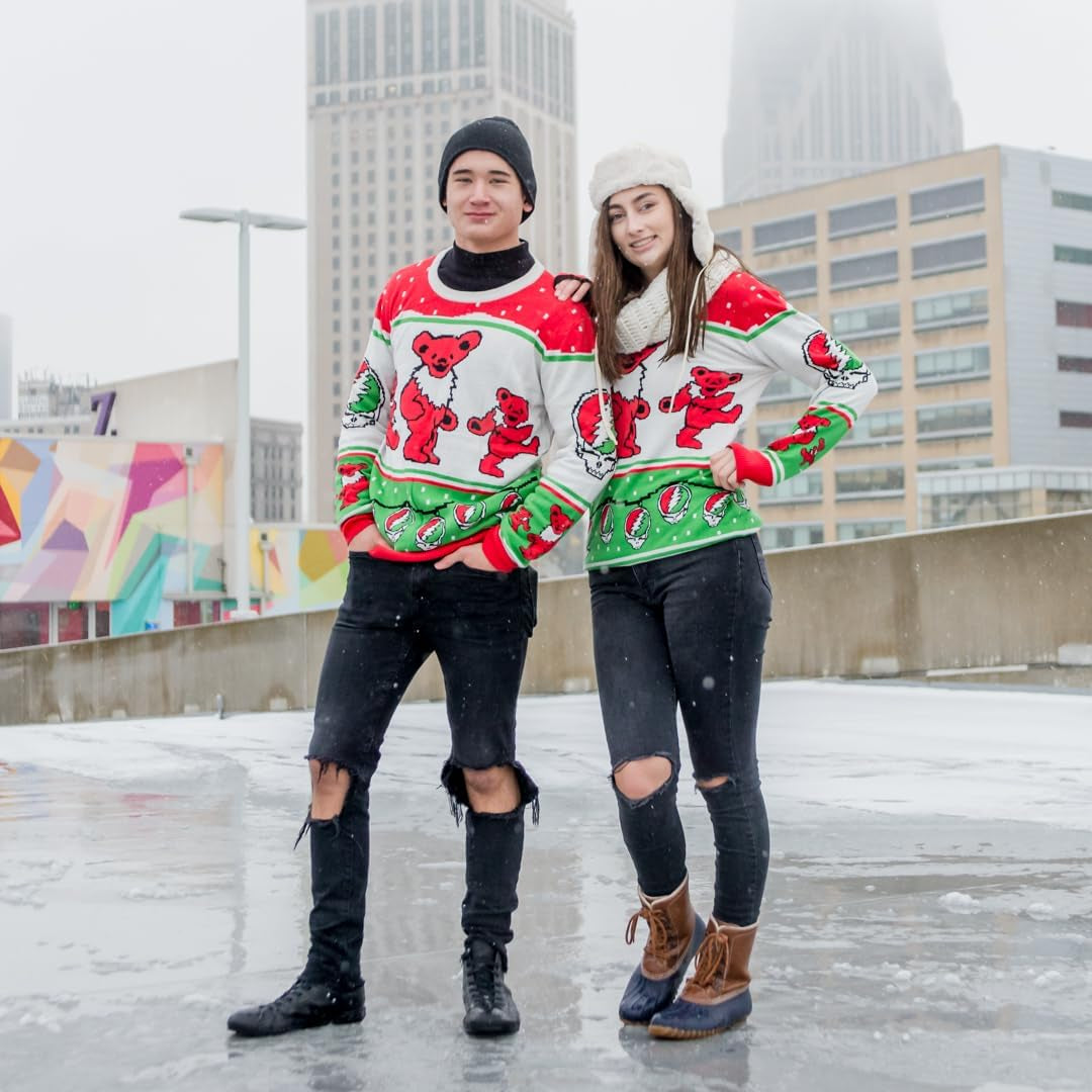 Grateful Dead Bears and Ornaments Christmas Sweater