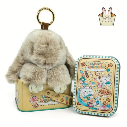 1PC Handmade Soft Plush Rabbit Toy, Fluffy, Comfy, Ideal Birthday & Festival Gift -Comes With A Randomly Styled Packaging Box