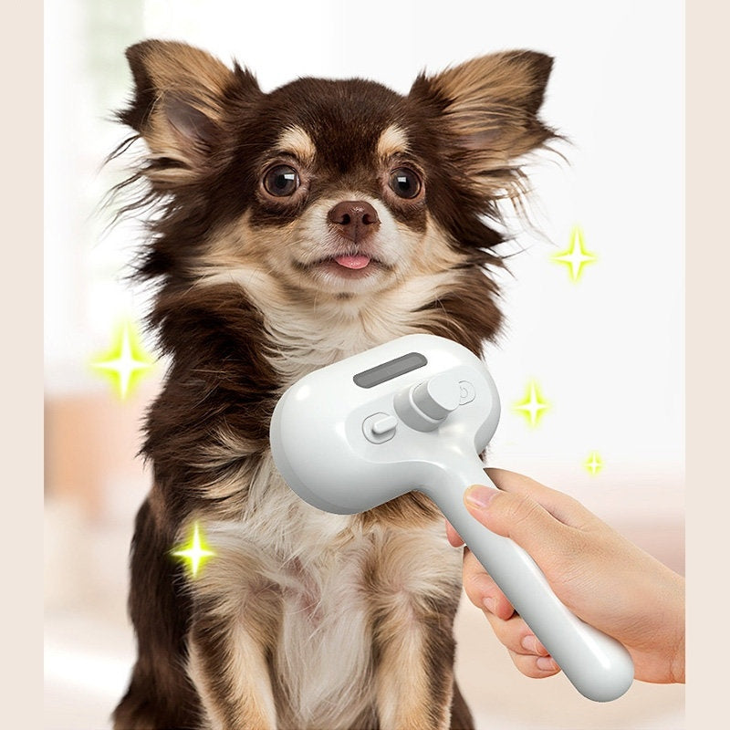 Pet Grooming Brush with Water Spray - Self-Cleaning Hair Remover for Dogs & Cats