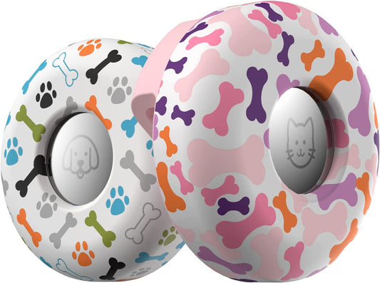 Dog Collar Holder for Airtag, 2 Pack Silicone Pet Collar Case for Apple Airtags, Anti-Lost Airtag Dog Collar Holder GPS Tracker Compatible with Cat Dog Collars Charms Harness & Backpack Accessories