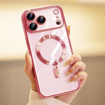 For Iphone 17 Pro Max/Air/17 Pro/17 Slim Plating Clear Mag Safe Lens Screen Case