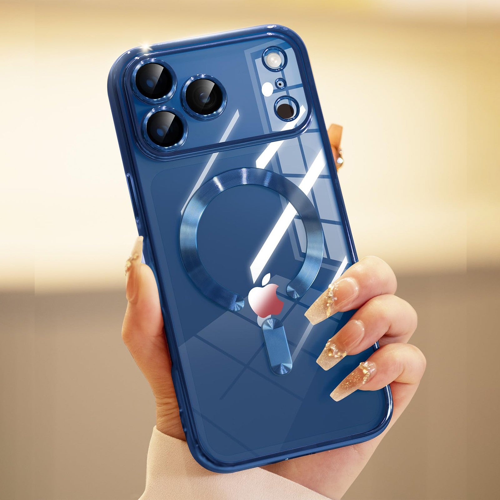 For Iphone 17 Pro Max/Air/17 Pro/17 Slim Plating Clear Mag Safe Lens Screen Case