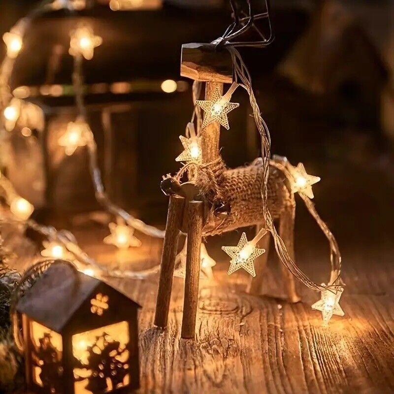 Christmas Star String Lights Atmosphere Lights, Light Up The Dream Festival, Create A Beautiful Atmosphere, Illuminate The Romantic Festival, Create A Magical Scene