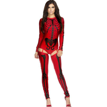 Halloween Skull Zombie Costume - Adult Cosplay Uniform Outfit