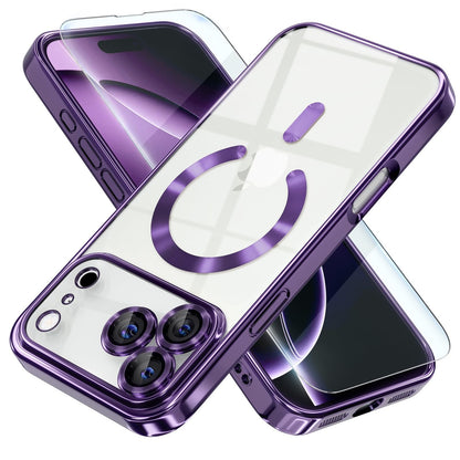 For Iphone 17 Pro Max/Air/17 Pro/17 Slim Plating Clear Mag Safe Lens Screen Case