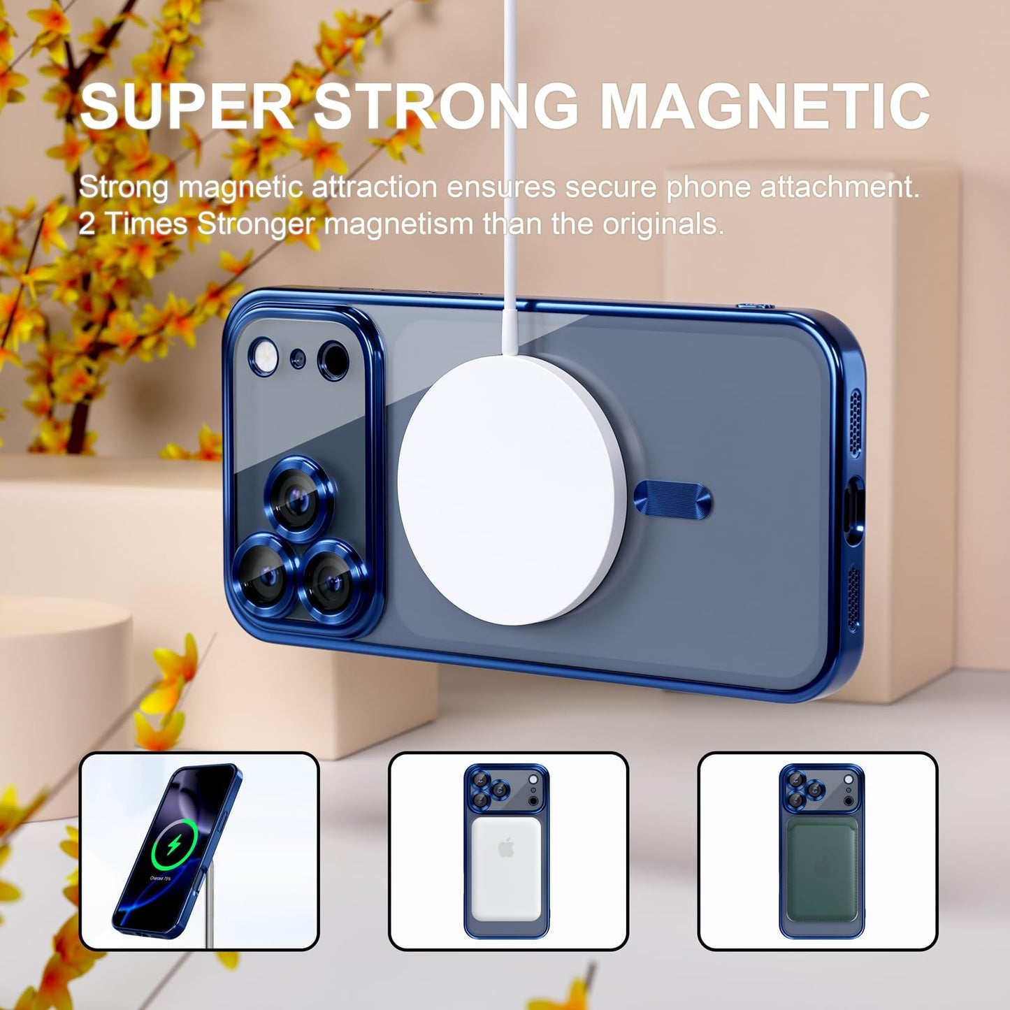 For Iphone 17 Pro Max/Air/17 Pro/17 Slim Plating Clear Mag Safe Lens Screen Case