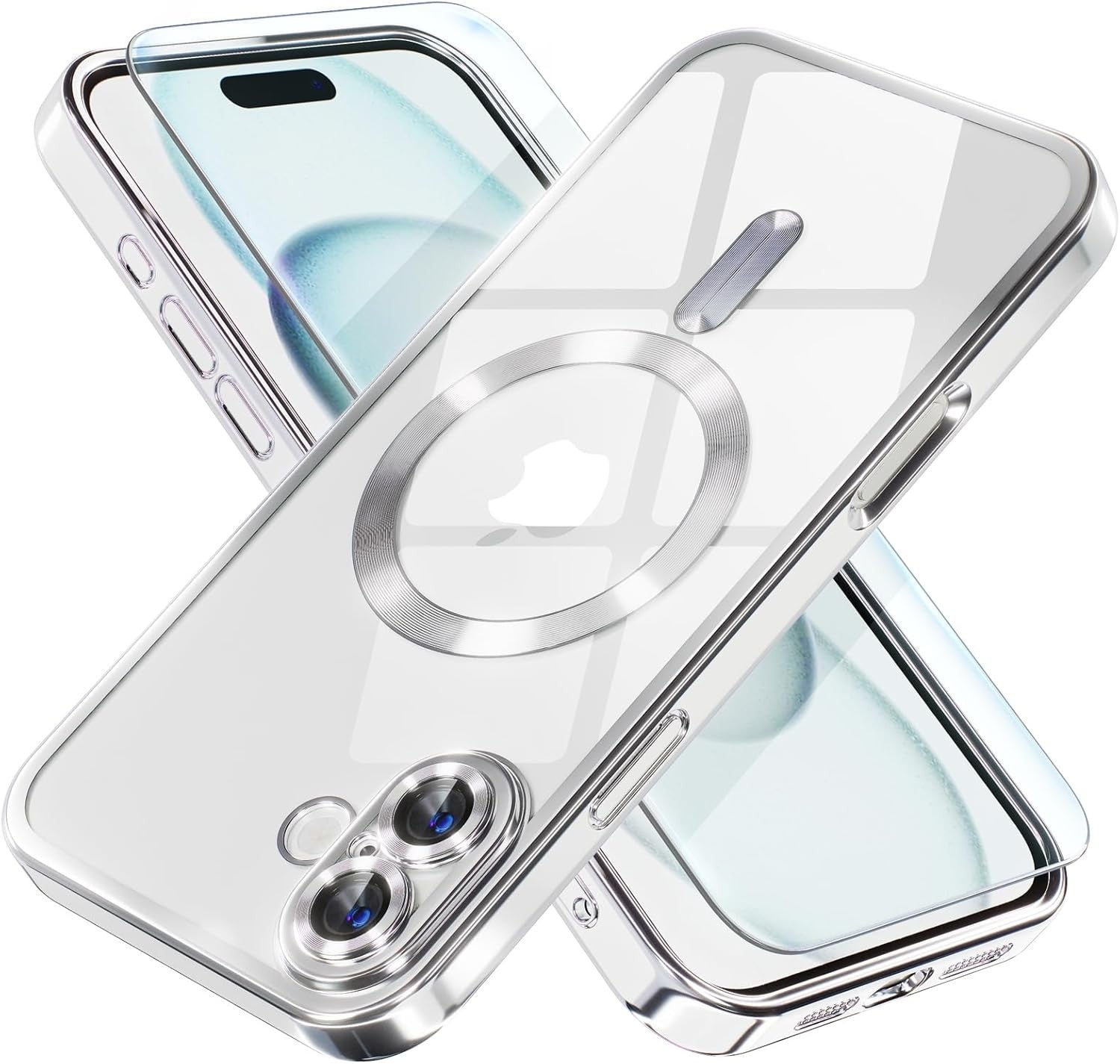 For Iphone 17 Pro Max/Air/17 Pro/17 Slim Plating Clear Mag Safe Lens Screen Case