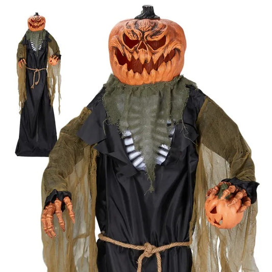 7ft Giant Pumpkin Halloween Standing Decoration - Outdoor Display
