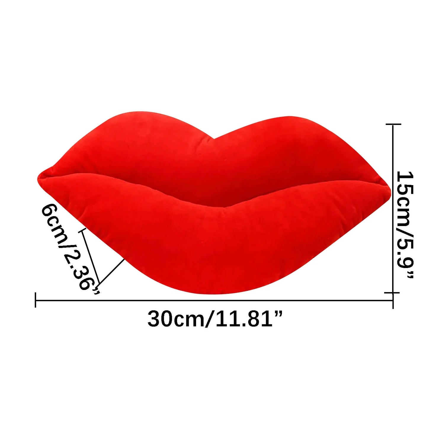 Deals！Hot Red 3D Lips Throw Pillows，Lips Pillows Decorative Throw Pillows，Kiss Cute Pillow Girls Valentine'S Day Gift Soft Velvet Decorative Reversible Pillow Cushion for Bed Couch