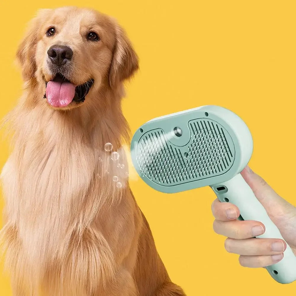 Pet Grooming Spray Brush - Professional Hair Remover with Water Mist for Dogs & Cats