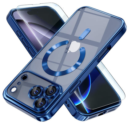 For Iphone 17 Pro Max/Air/17 Pro/17 Slim Plating Clear Mag Safe Lens Screen Case