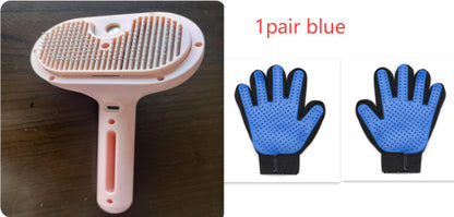 Pet Grooming Brush with Water Spray - Self-Cleaning Hair Remover for Dogs & Cats