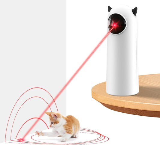 Laser Cat Toys for Indoor Cats, [2025 Newly Upgraded] Real Trajectory Motion Activated Cat Toy, Automatic Laser Pointer Interactive Automated Cat Toys for for Bored Indoor Adult Cats/Dogs/Kittenes