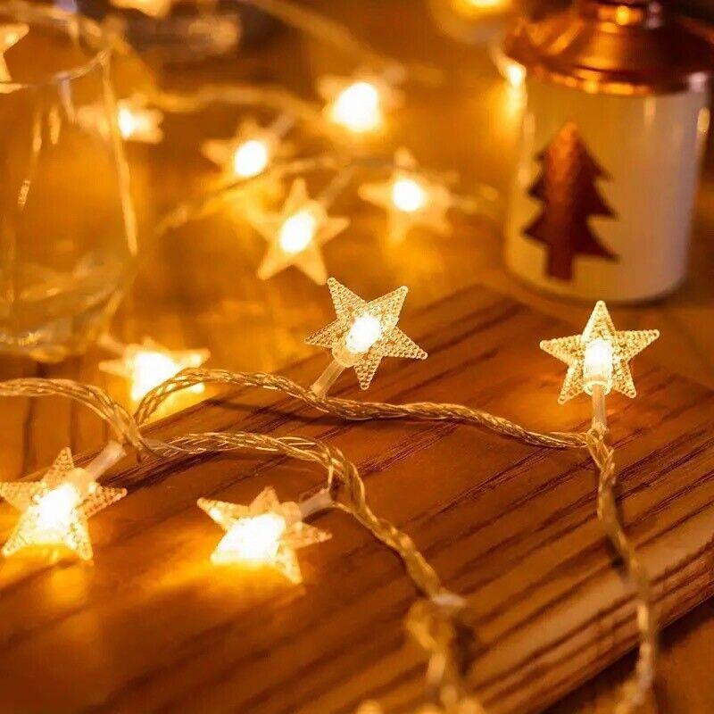 Christmas Star String Lights Atmosphere Lights, Light Up The Dream Festival, Create A Beautiful Atmosphere, Illuminate The Romantic Festival, Create A Magical Scene