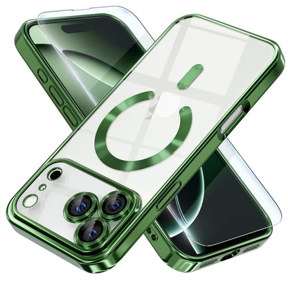 For Iphone 17 Pro Max/Air/17 Pro/17 Slim Plating Clear Mag Safe Lens Screen Case