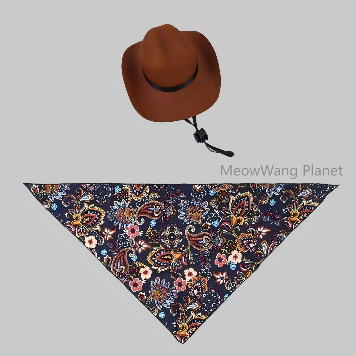 Premium Pet Halloween Costume Set - Dog Cat Bandana & Hat for Small Pets